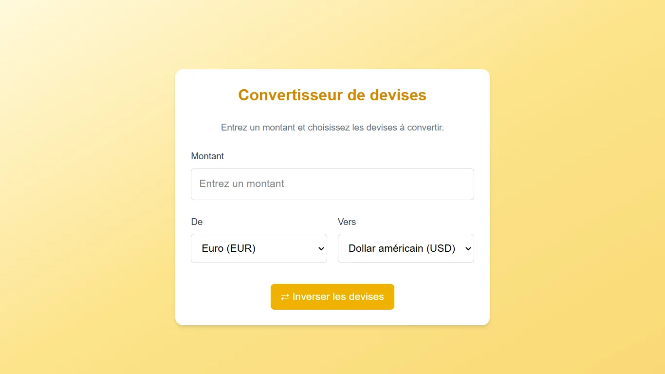 Image du projet Convert-Devises 💱
