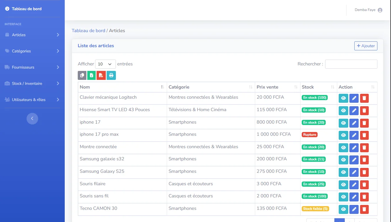 Image du projet Stock Flow