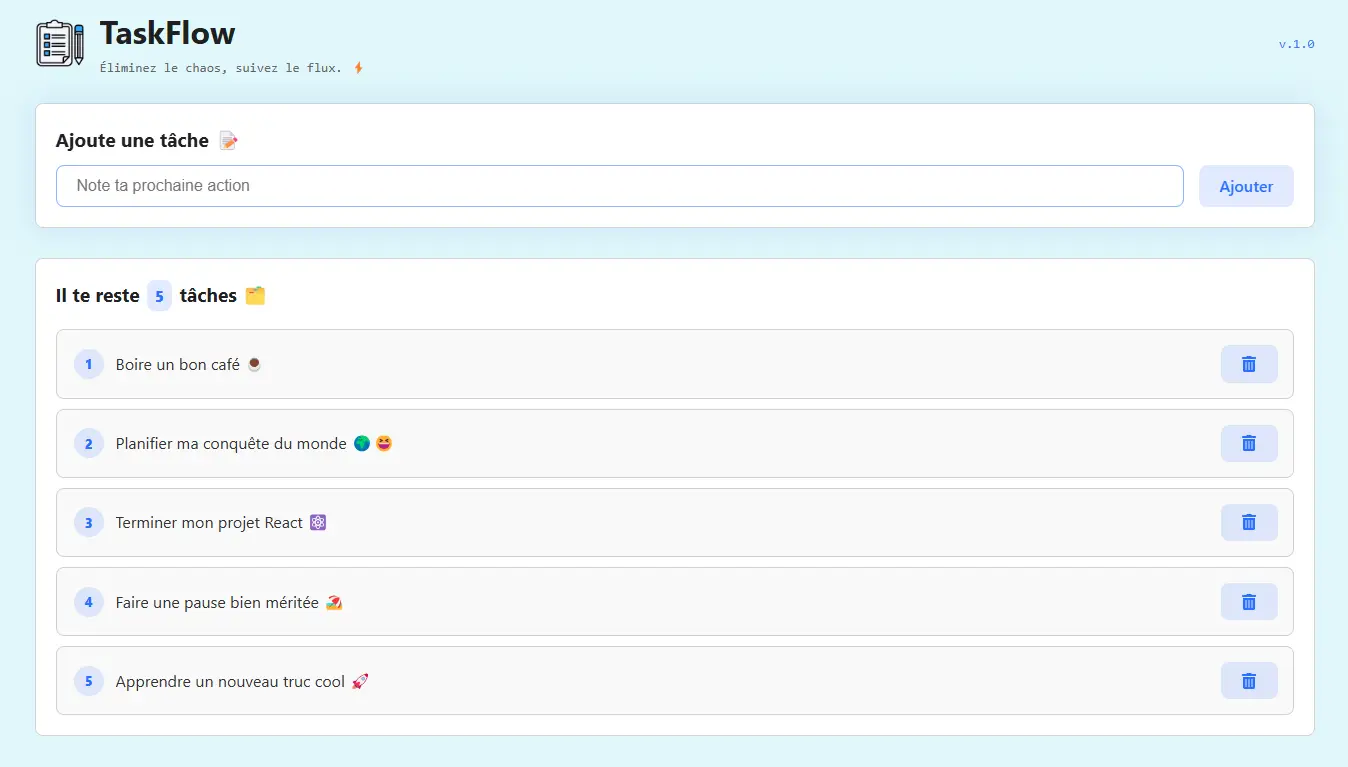 Image représentant le projet TaskFlow 📝